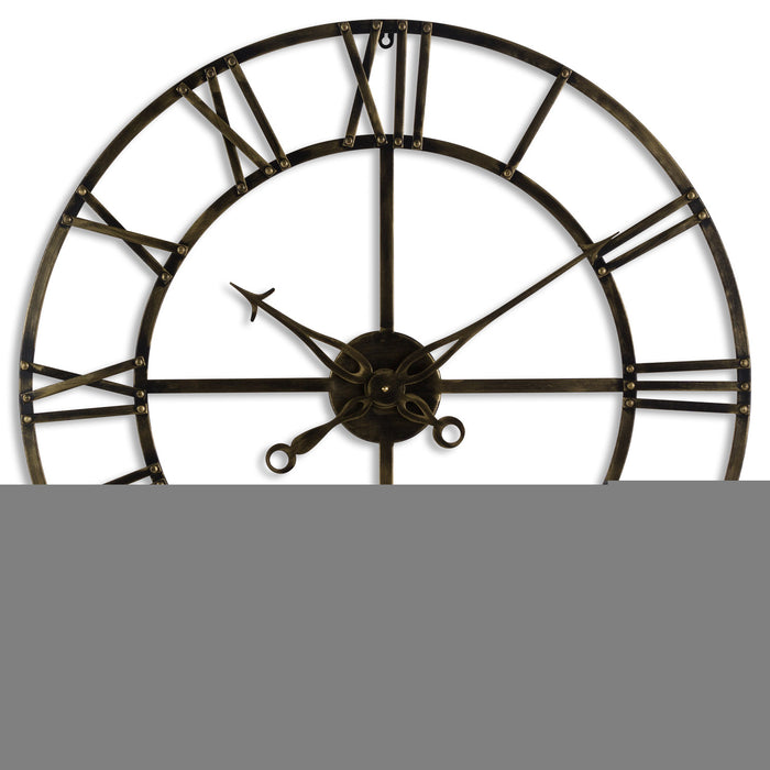 Small Antique Brass Skeleton Clock