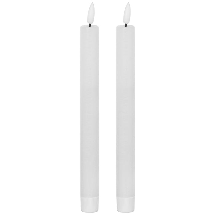 Luxe Collection Natural Glow S/ 2 White LED Dinner Candles