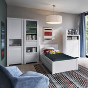 Novi 2 Drawer Bookcase in Alpine White