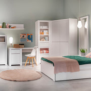 Novi 2 Drawer Bookcase in Alpine White