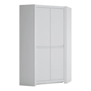 Novi 2 Door Corner Wardrobe in Alpine White