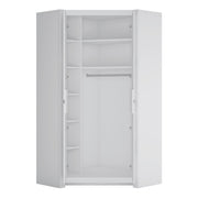 Novi 2 Door Corner Wardrobe in Alpine White