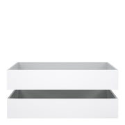 Naia Set of 2 Underbed Drawers (for Single or Double Beds) in White High Gloss
