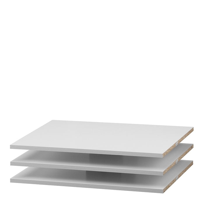 Verona Set of Shelves Narrow (for 120cm Wardrobe) in White