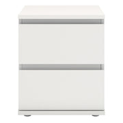 Nova Bedside 2 Drawer in White