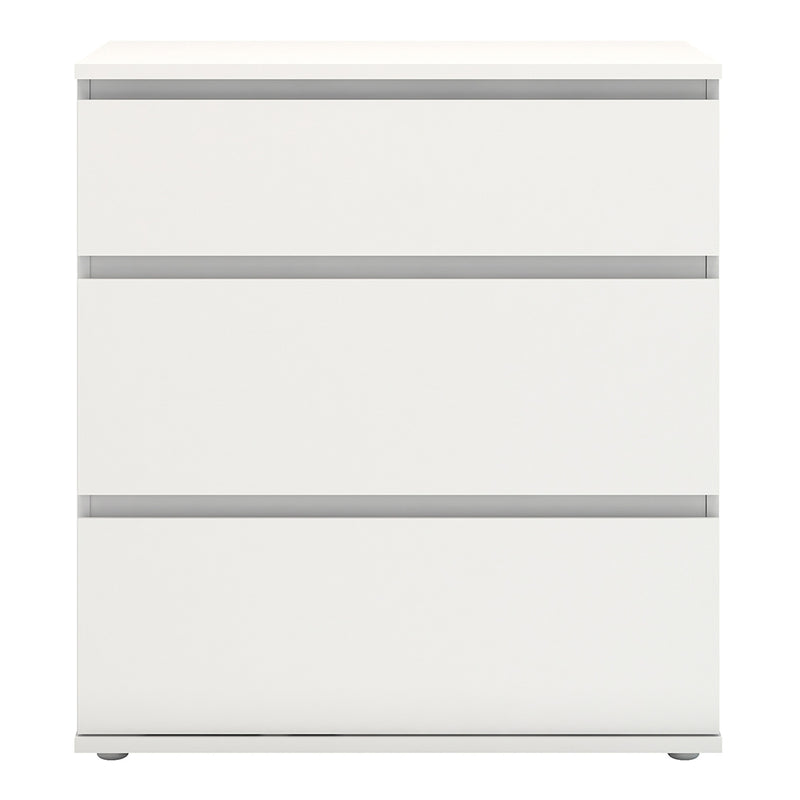 Nova Chest of 3 Drawers in White
