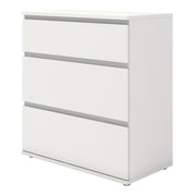 Nova Chest of 3 Drawers in White