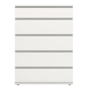 Nova Chest of 5 Drawers in White