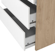 Next Chest 3 drawers Jackson Hickory White high gloss