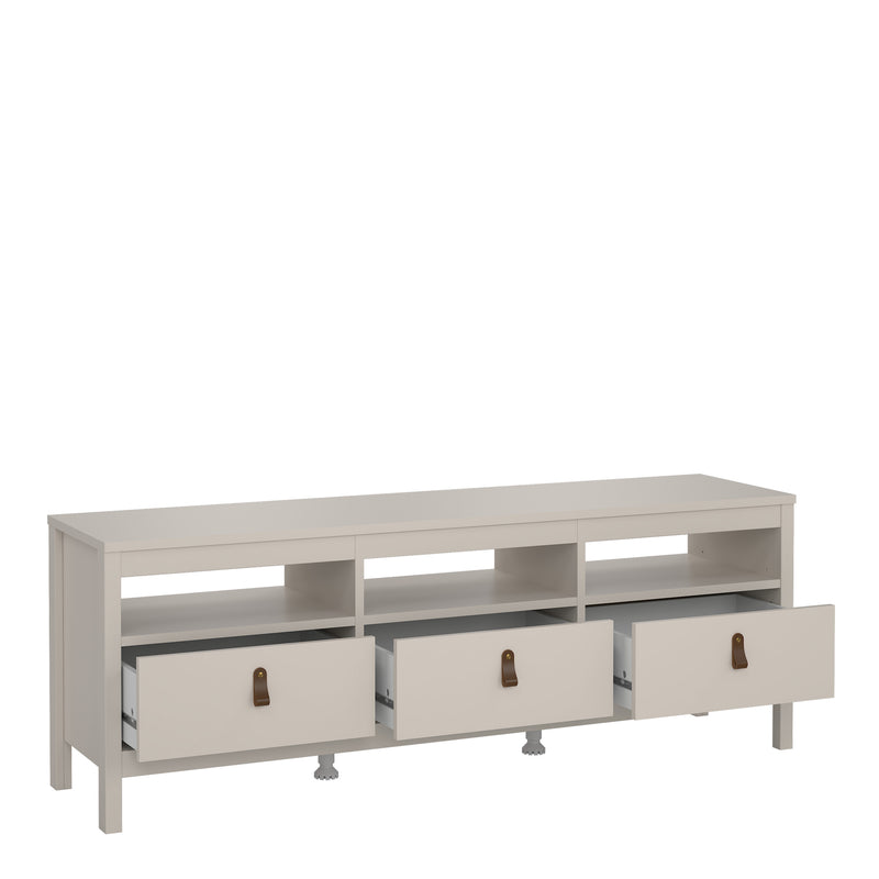 Barcelona TV Unit 3 Drawers in Cashmere