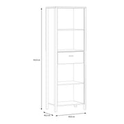 High Rock Shelf Unit in Matt Black/Riviera Oak