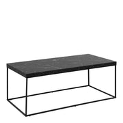 Barossa Coffee Table with Marquina Top and Steel Base