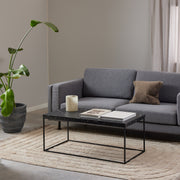 Barossa Coffee Table with Black Marble Marquina Top & Black Steel Base 110x55x45cm