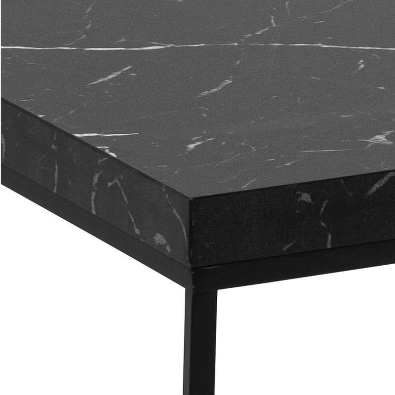 Barossa Coffee Table with Black Marble Marquina Top & Black Steel Base 110x55x45cm