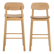 Barlow Bar Stool in Matt Oak Set of 2