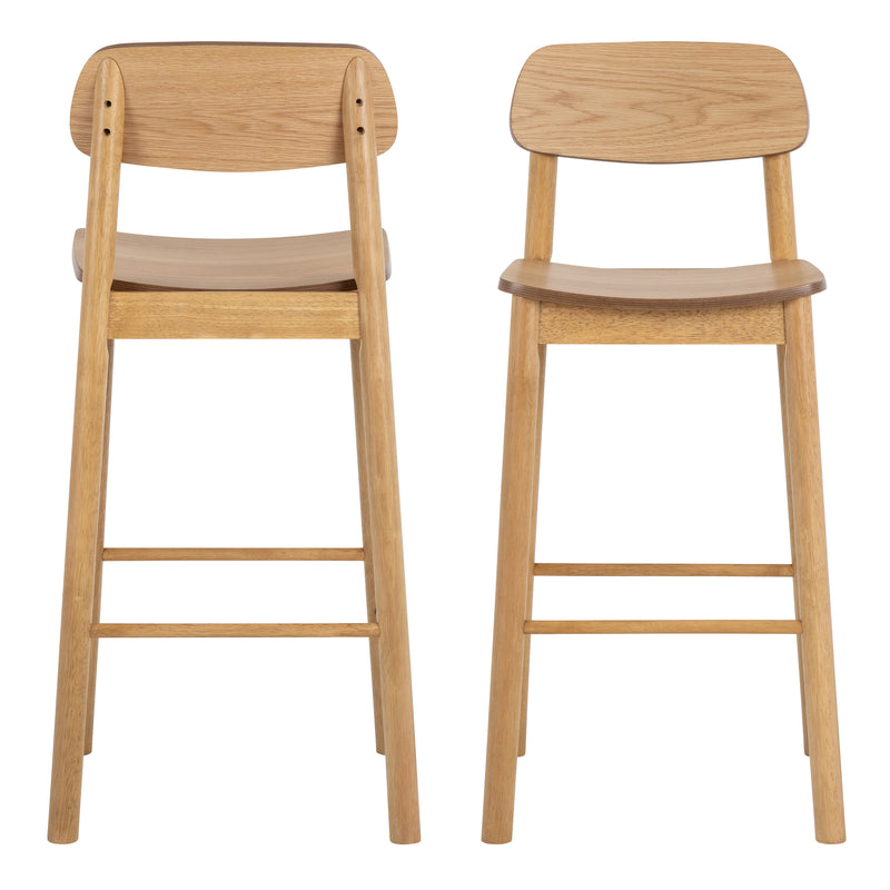 Barlow Bar Stool in Matt Oak Set of 2