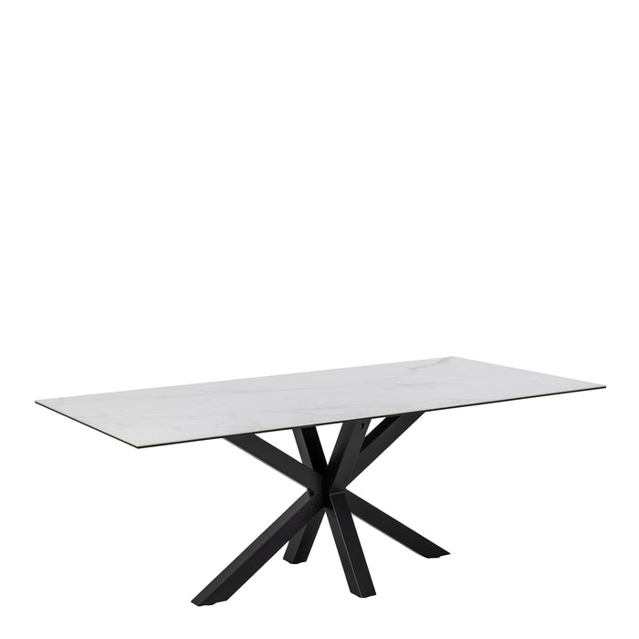 Heaven Dining Table with Ceramic White Top 200cm