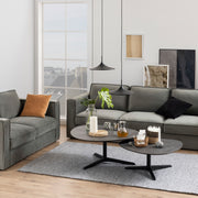 Barnsley Black Ceramic Coffee Table 100x95x41 cm