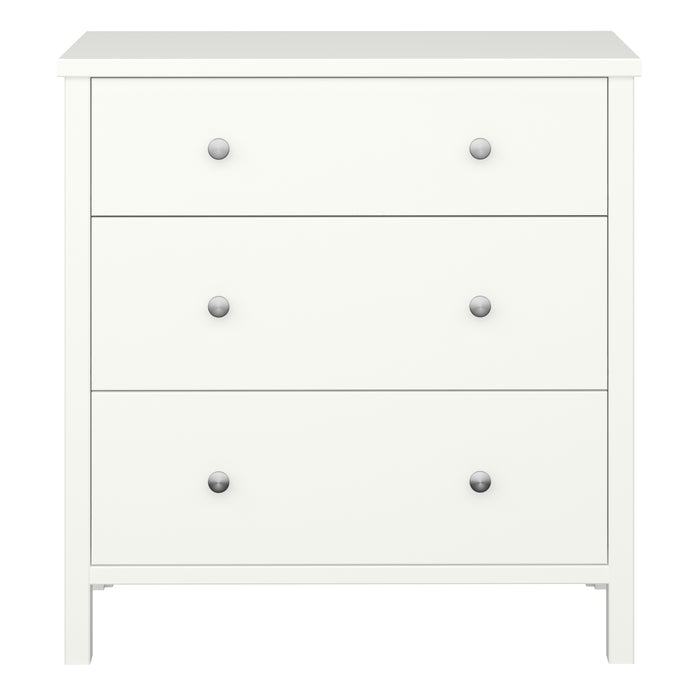 Tromso 3 Drawer Chest Off White