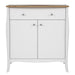 Baroque Sideboard 2 Doors 1 Drawer in Pure White Iced Coffee Lacquer