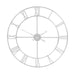 Large Silver Foil Skeleton Wall Clock