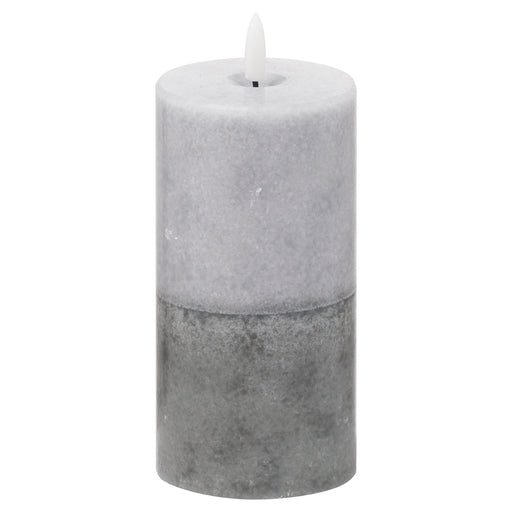 Luxe Collection Natural Glow 3x6 Stone LED Wax Candle