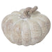 Carved Wood Effect Small Squat Pumpkin
