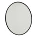 Black Large Circular Metal Wall Mirror