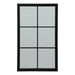Black Wood Large Window Mirror