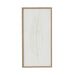 Large Quill White Feather Art Mounted In Beaded Frame