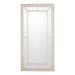 Large Washed Wood Framed Window Mirror