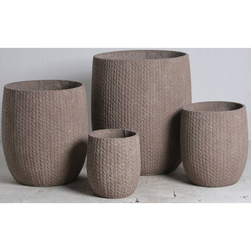 Umber High Round Set Of 3 Planters