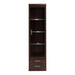 Imperial Tall Glazed 1 Door 2 Drawer Narrow Cabinet in Dark Mahogany Melamine