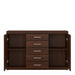 Imperial 2 Door 5 Drawer Sideboard in Dark Mahogany Melamine
