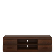 Imperial Wide 4 Drawer TV Cabinet in Dark Mahogany Melamine