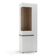Chelsea Living Tall Glazed Narrow Display Unit (RHD) with a Trim