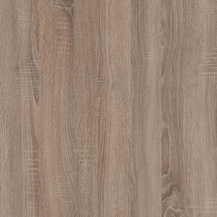 Chelsea Living Tall Glazed Narrow Display Unit (LHD) in White with a Truffle Oak Trim