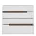 Chelsea Bedroom 4 Drawer Chest in White with a Truffle Oak Trim