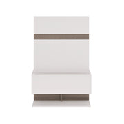 Chelsea Bedroom Bedside Extension for Bed in White with a Truffle Oak Trim