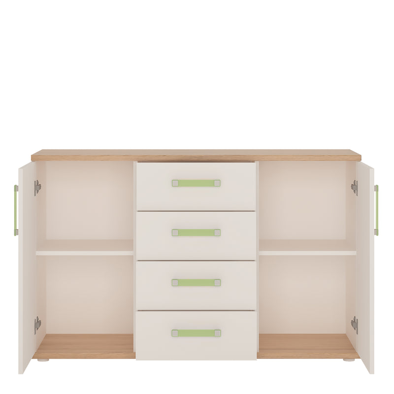 4KIDS 2 Door 4 Drawer Sideboard with Lemon Handles