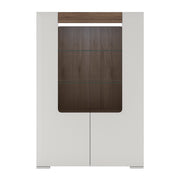 Toronto Low Glazed 2 Door Display Cabinet with Internal Shelves (inc. Plexi Lighting)