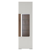Toronto Tall Narrow Glazed Display Cabinet with Internal Shelves (inc. Plexi Lighting)