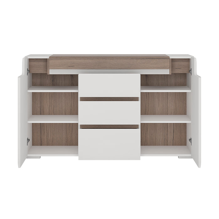 Toronto 2 Door 3 Drawer Sideboard (inc. Plexi Lighting)