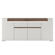 Toronto Wide 4 Door 2 Drawer Sideboard (inc. Plexi Lighting)