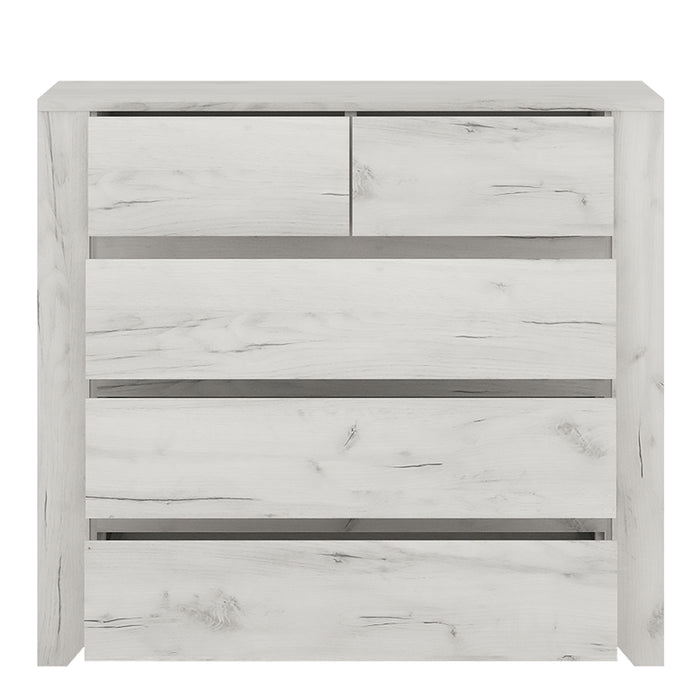 Angel Package - 1 Drawer Bedside Cabinet + 2+3 Chest of Drawers + 2 Door 2 Drawer Fitted Wardrobe
