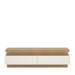 Lyon 2 Drawer TV Cabinet in Riviera Oak/White High Gloss