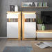 Lyon 120cm Wall Shelf in Riviera Oak/White