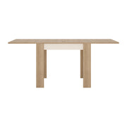 Lyon Small Extending Dining Table 90-180cm in Riviera Oak/White High Gloss