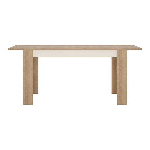 Lyon Medium Extending Dining Table 140-180cm in Riviera Oak/White High Gloss