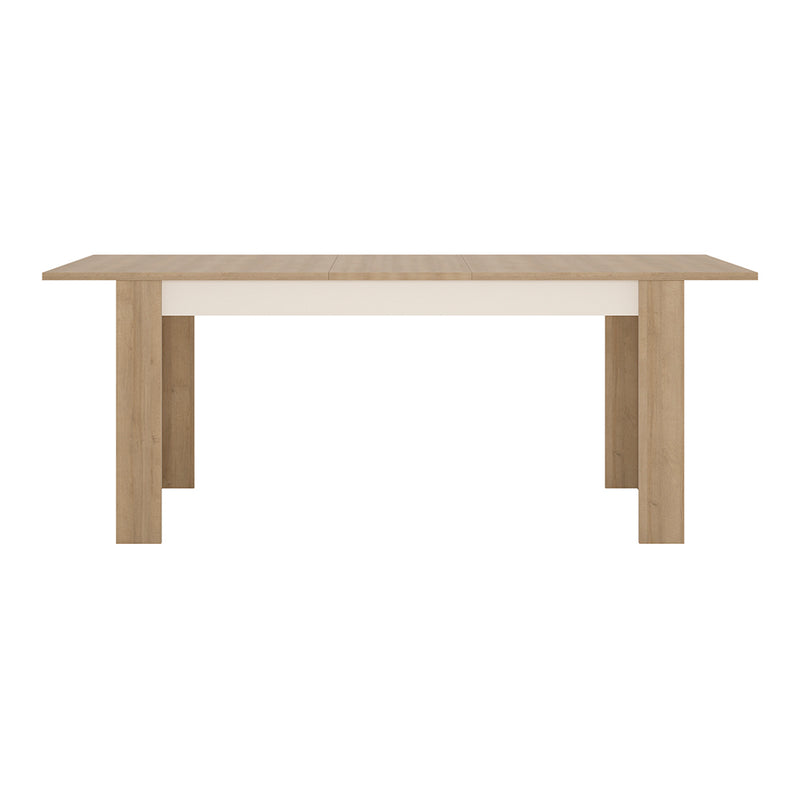 Lyon Large Extending Dining Table 160-200cm in Riviera Oak/White High Gloss